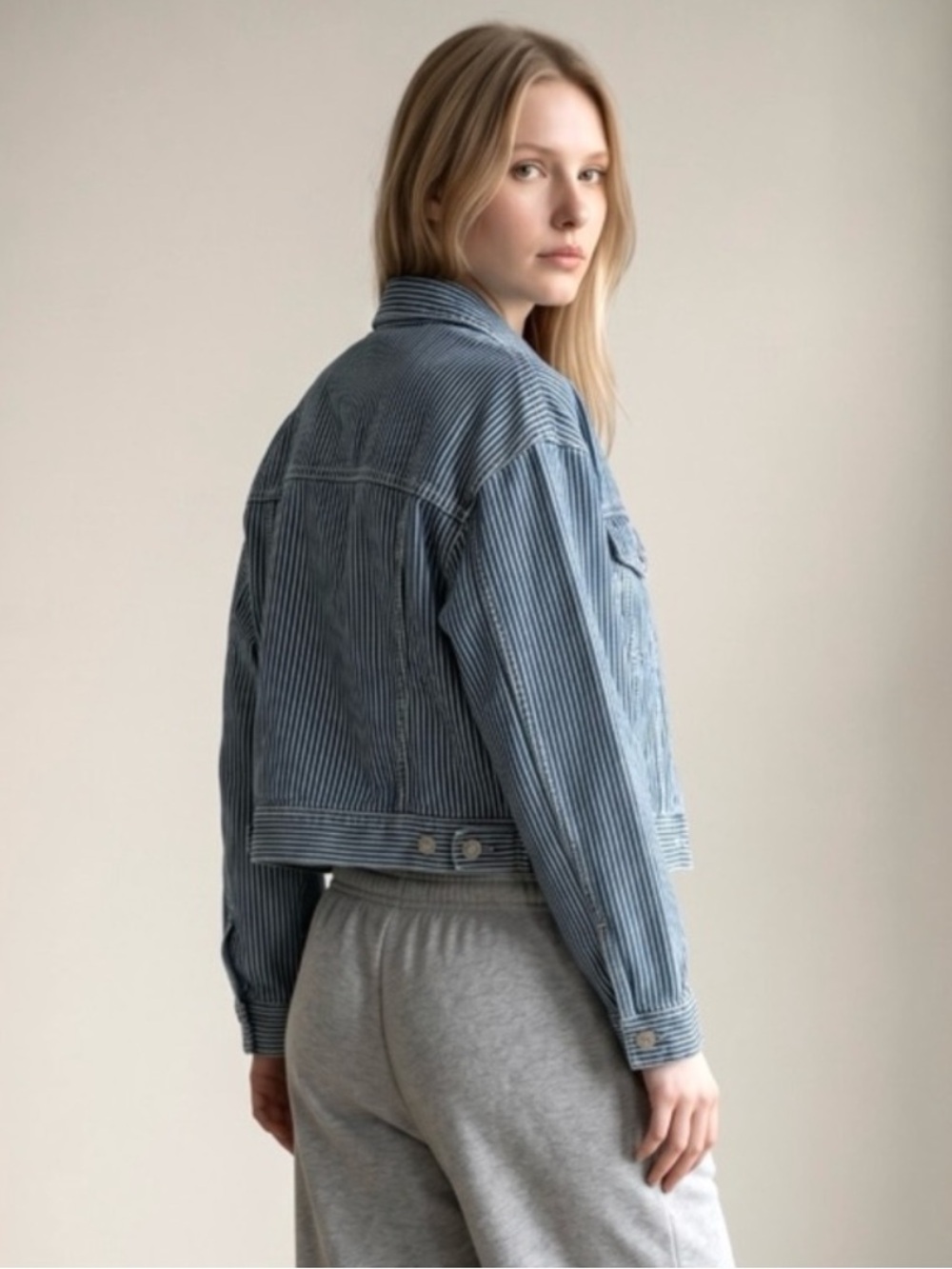 Gap Denim Stripe Jean Jacket